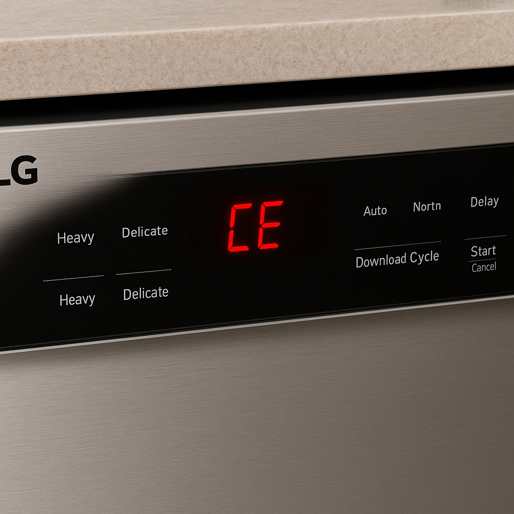 ارور CE ظرفشویی ال جی