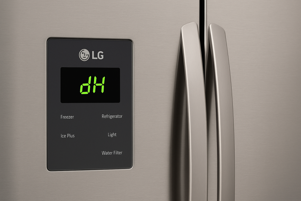 ارور dH یخچال ساید ال جی