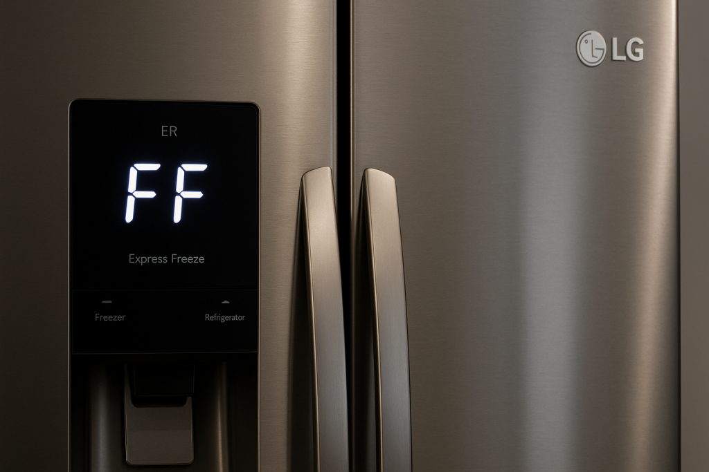 ارور FF یخچال ساید ال جی