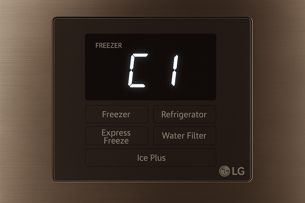 ارور C1 یخچال ساید ال جی