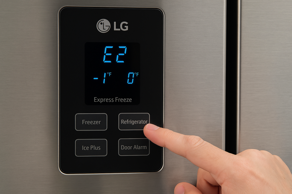 ارور E2 یخچال ساید ال جی