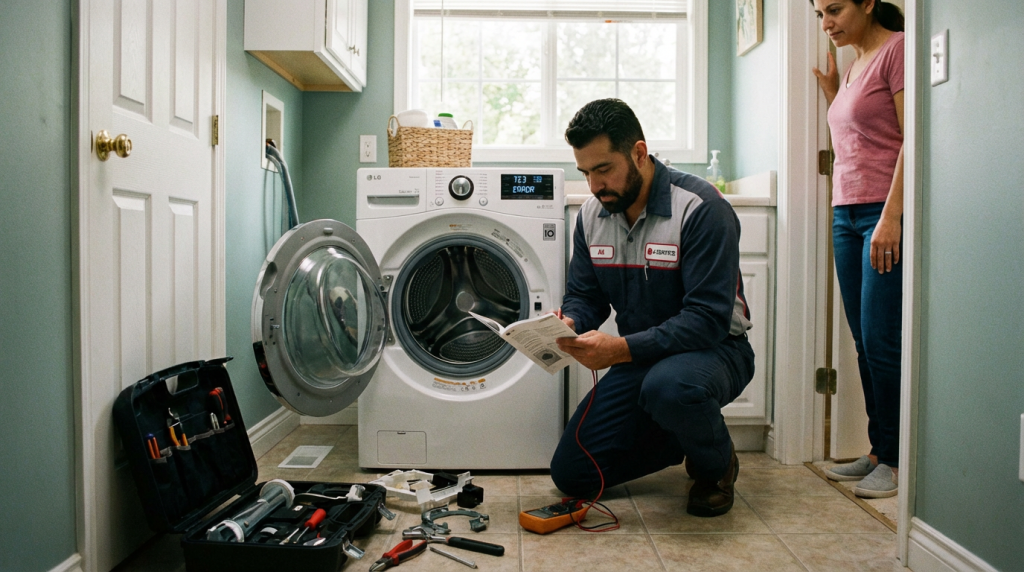 ارور TE3 لباسشویی ال جی